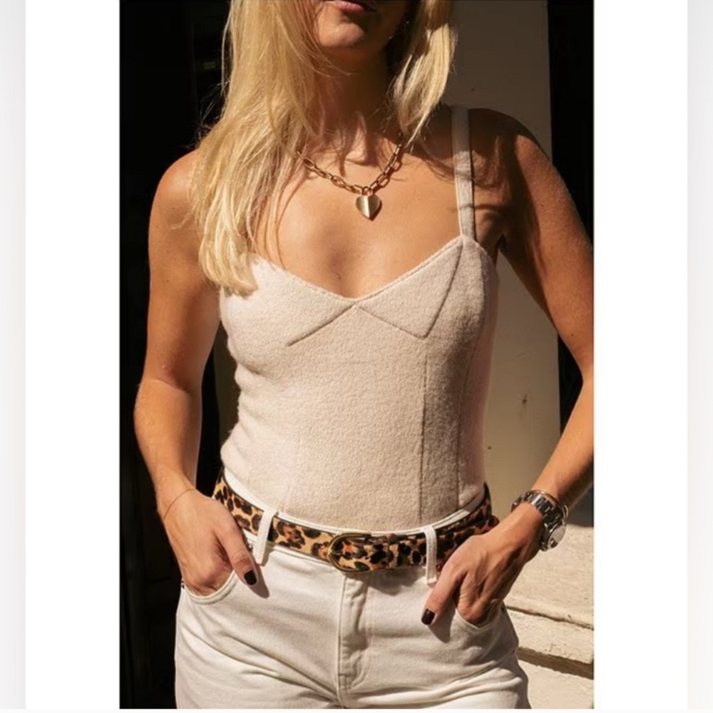 NWTGianni Bini x Lilly Sisto Boucle Sweetheart Neck Sleeveless Strap Tank Top 4
